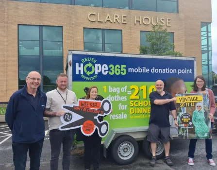 Hope 365s trailer at Clare House